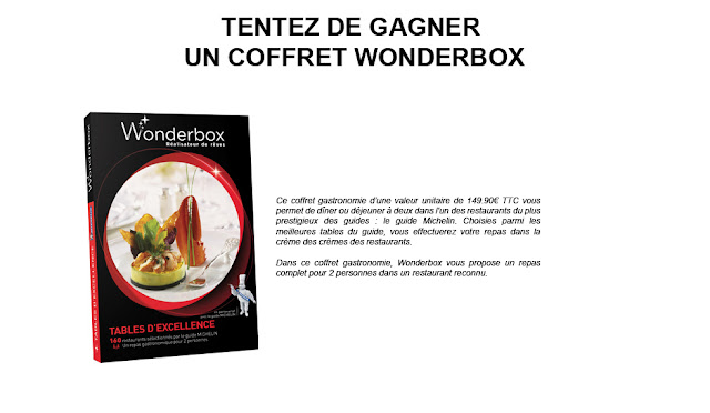 150 coffrets Wonderbox Tables d’Excellence