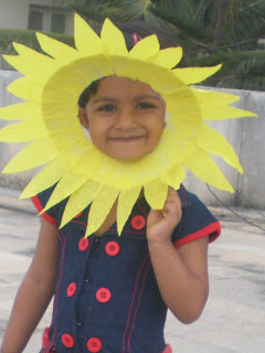 Photograph of kid as Sunflower