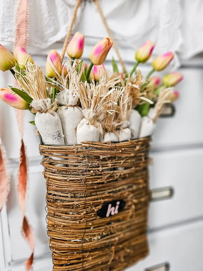 hang basket on cabinet