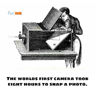 The world's first camera took eight hours to snap a photo.
