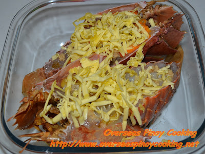 Baked Slipper Lobster with Cheese - Butter Topping