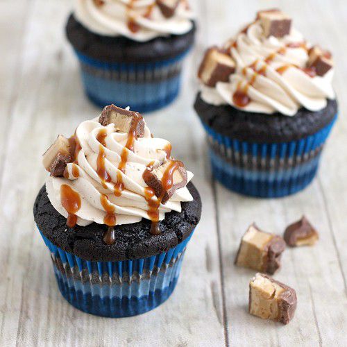 Peanut Butter Snickers Cupcakes Recipe