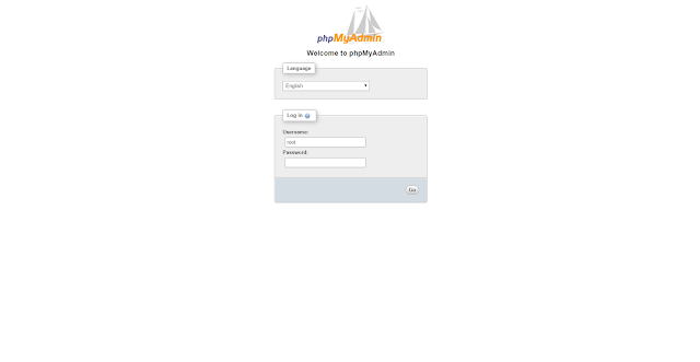 phpmyadin login screen