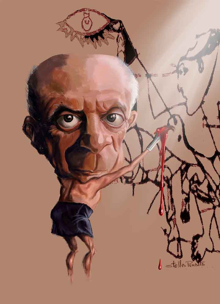 Picasso .. Caricature by Stella Peralta