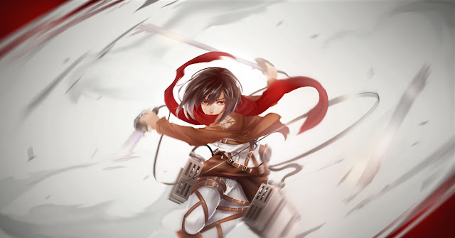   Mikasa Ackerman Attack on Titan Shingeki no Kyojin Anime Girl Dual Sword HD Wallpaper Desktop Background