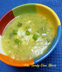 I'd Rather Do Anything But Cook" Pineapple Cucumber Gazpacho by Ms. Toody Goo Shoes