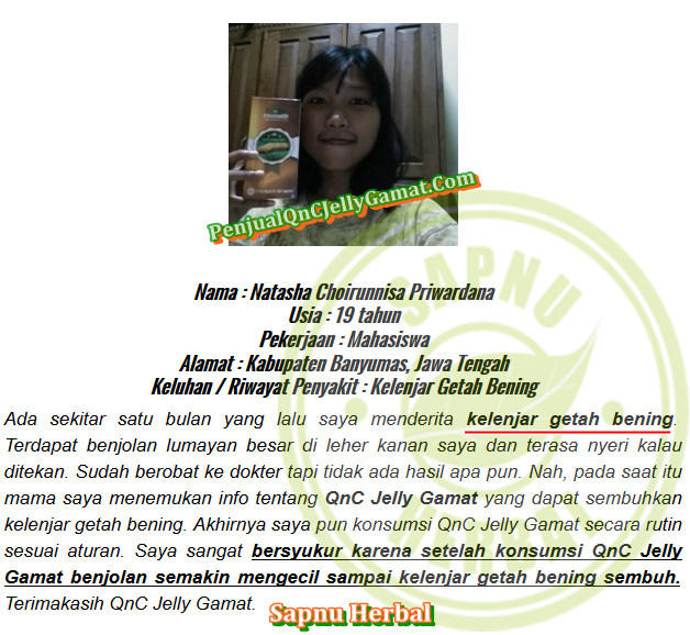 Cara Mengobati Pembengkakan Kelenjar Getah Bening Dibawah Ketiak Tanpa Operasi ~ TESTIMONI JELLY GAMAT QNC