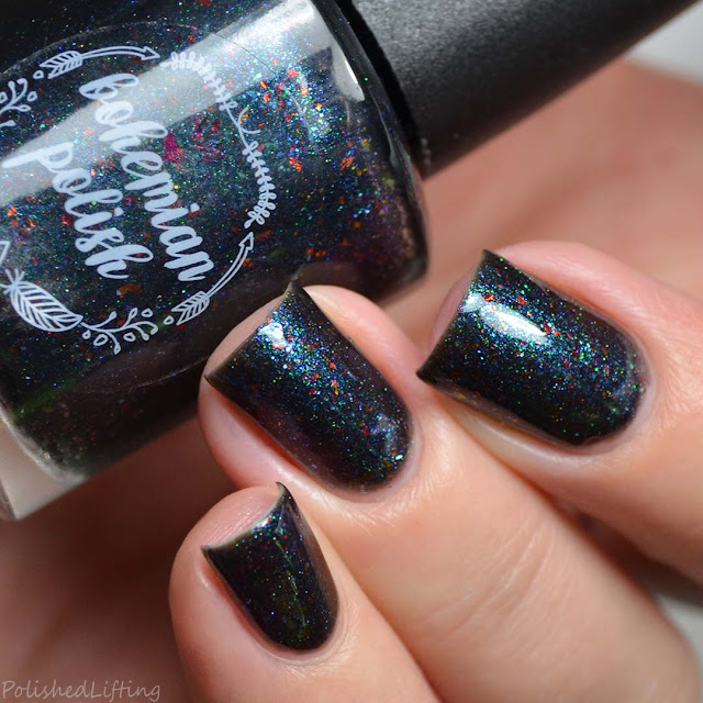 black color shifting jelly nail polish