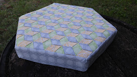 Henry Glass & Co. Sew Bee It fabric weaving hexagon pillow