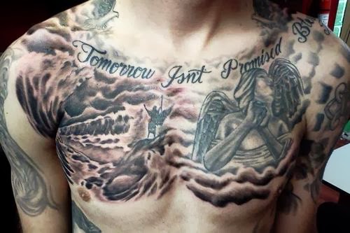 Related Article Chest Tattoos Religious for Men :