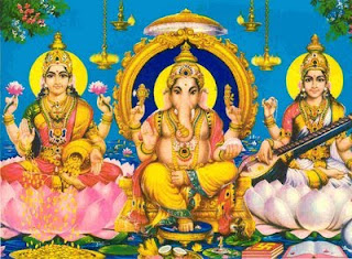 Lakshmi-Ganesha-Saraswati