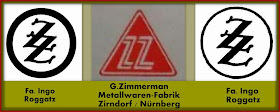 100-Jahre Zirndorfer Industriegeschichte; Detlef Herbrandt; Die-Metallwarenfabrik Georg Zimmermann; G. Zimmermann; German Authorities; Herr. Ingo Roggatz; Hong Kong; Ingo Roggatz's; Logo; Museum of Zirndorf; Riesen Zoo; Rissen Farm; Schilling; Small Scale World; smallscaleworld.blogspot.com; Tobar; Tree-hangers; Zimmermann - G; Zirndorf Museum; ZZ; ZZ Trade-Mark;