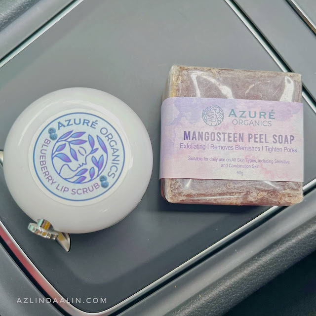 AZURE ORGANICS SABUN MUKA KULIT MANGGIS DAN LIP SCRUB BLUEBERRY