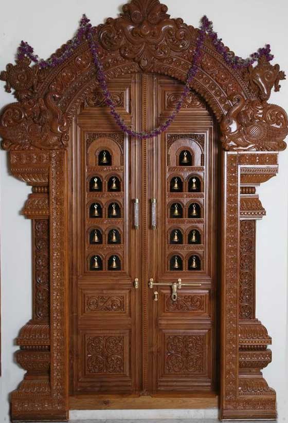 front door designs images Latest Pooja Room Door Frame And Door Design Gallery  Wood Design  | 560 x 824