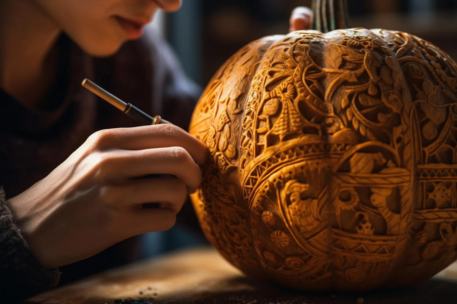 Tiki Pumpkin Carving Unleashing Creativity and Spooky Delight