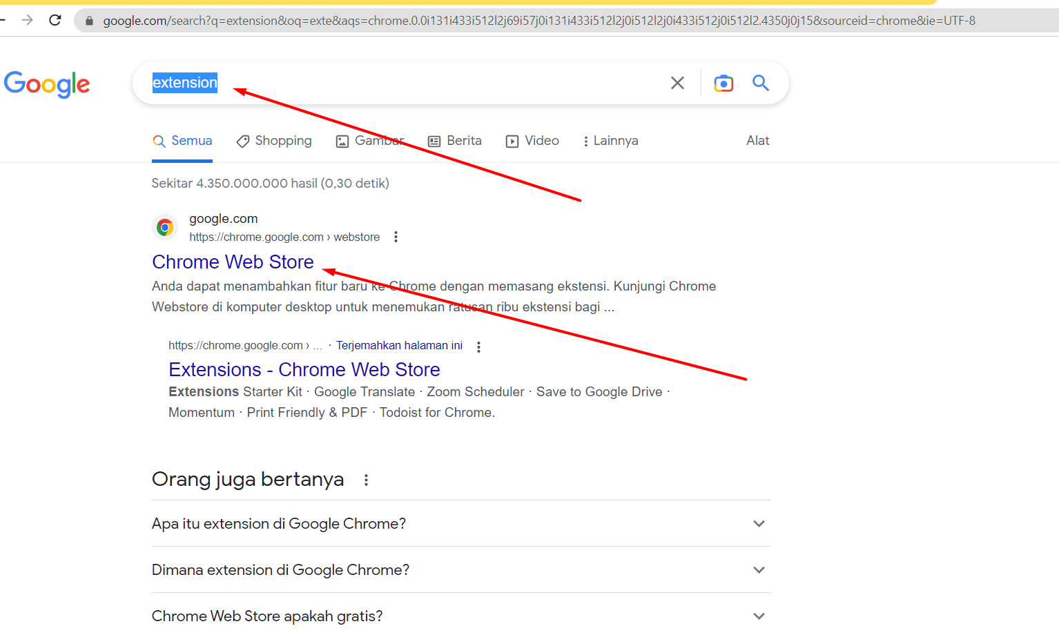 Cara download extension chrome