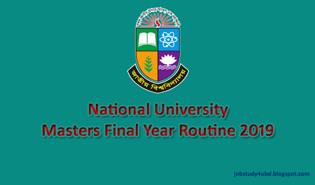 National University Masters Final Year Routine 2019
