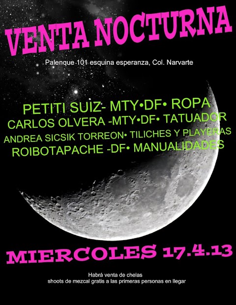 VENTA NOCTURNA 6 a 12PM 