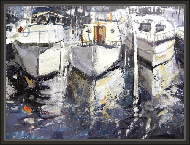 EMPURIABRAVA-PINTURA-CUADROS-MARINAS-GIRONA-REFLEJOS-CATALUNYA-BARCOS-PINTOR-ERNEST DESCALS-