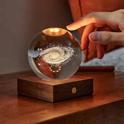 Gingko Design Amber 3D Crystal Ball Light
