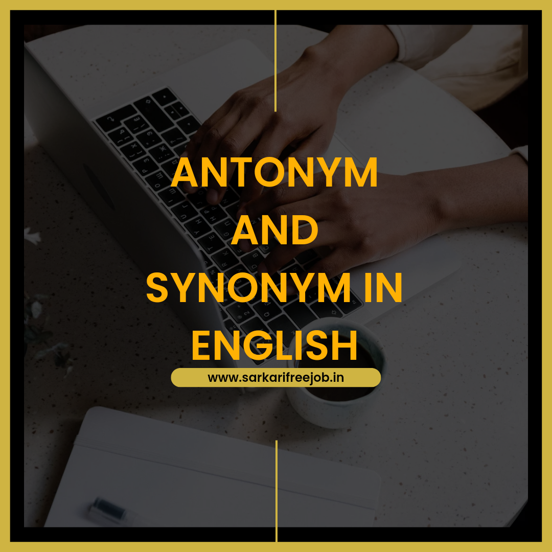 antonym and synonym in english