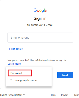 How to create google account