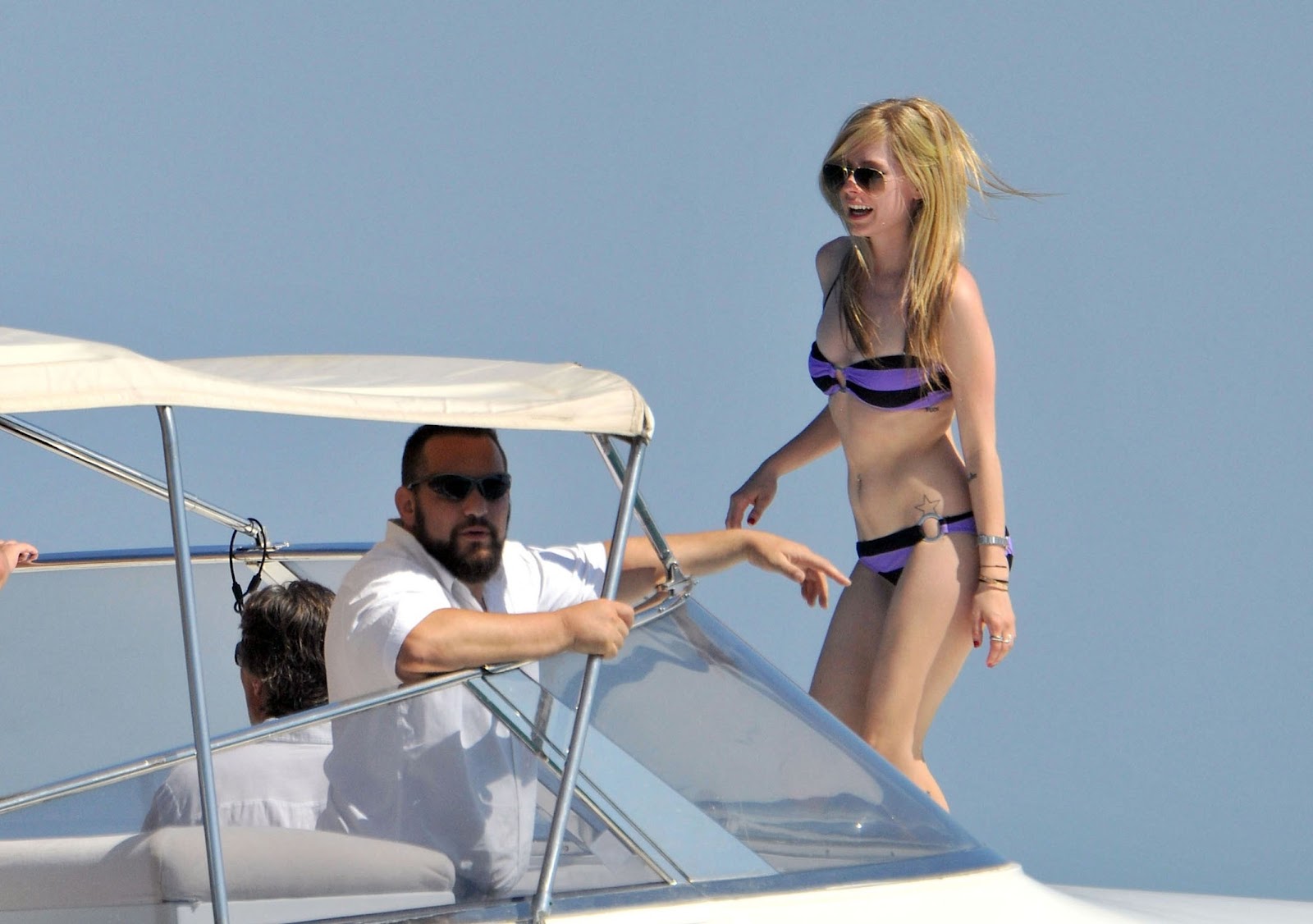 Avril Lavigne Purple Bikini