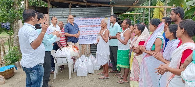 Nagaon Govt Boys' HS School distributes Medicine & financial aid among flood hits