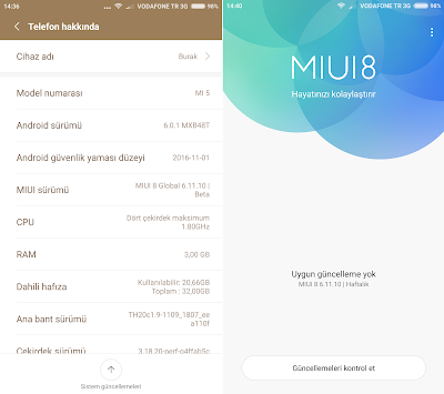 Xiaomi Mi 5 Telefonu Güncellemek ve Global Stable ROM Yüklemek