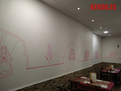 murales restaurante indio paredes