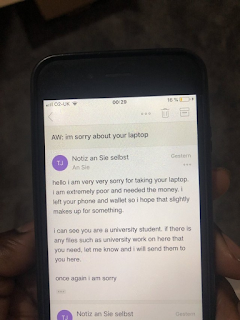 See The Mail A Thief Sent University Student After Stealing His Laptop