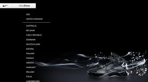 nike ecommerce web design