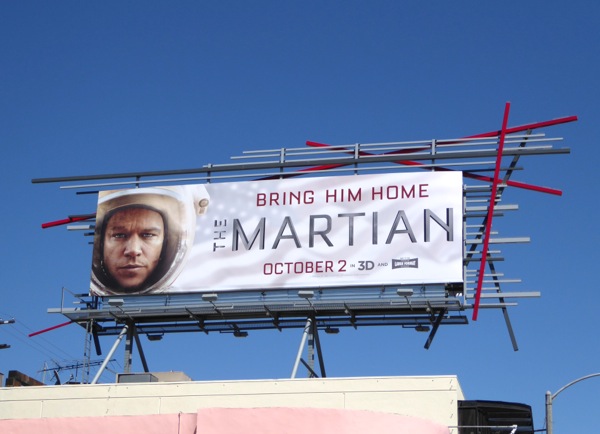 The Martian movie billboard