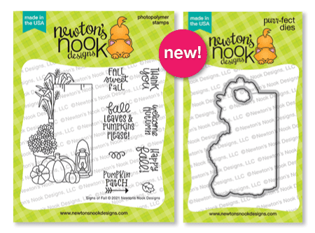 Signs of Fall Stamp Set & Die Set by Newton's Nook Designs #newtonsnook