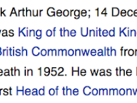 26 52 55 62 76 79 | The murder of George VI, February 6, 1952, for Queen Elizabeth