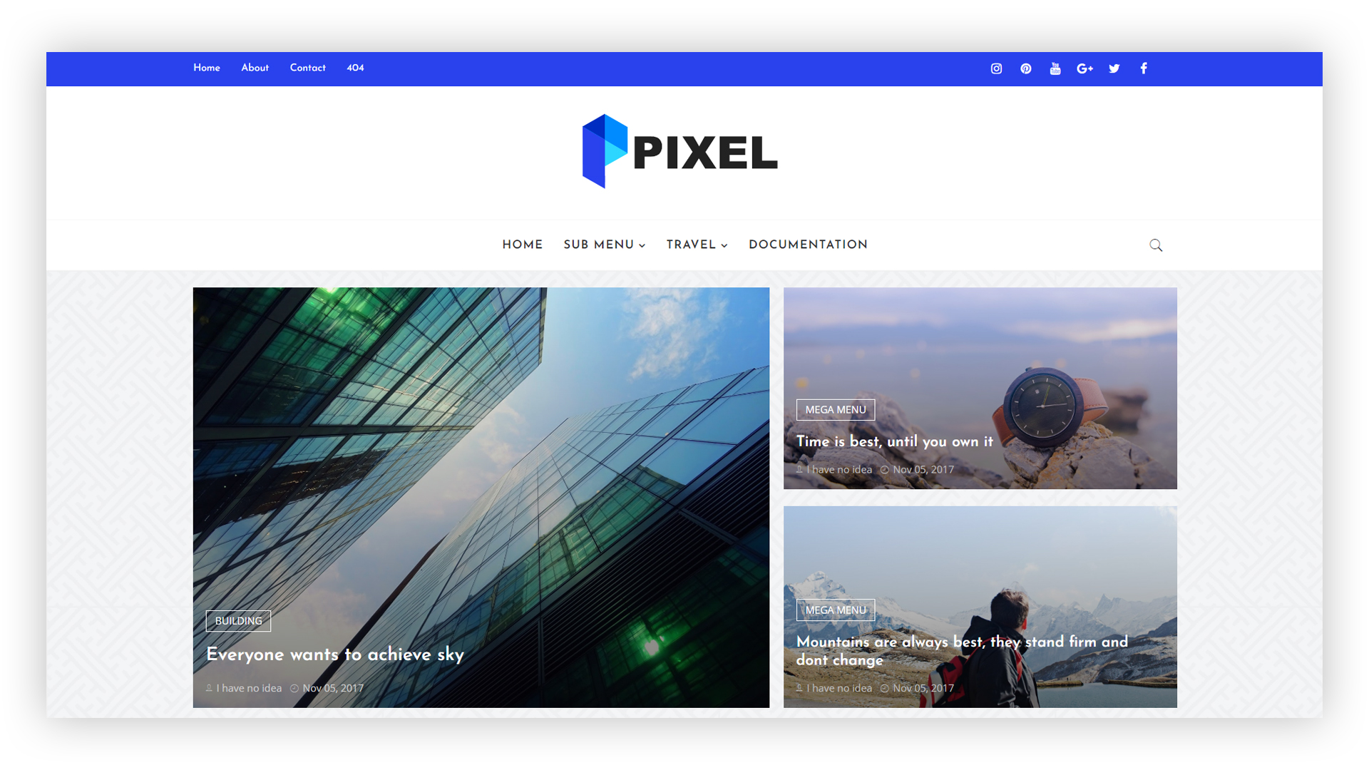 Pixel Free Blogger Template Perfect for Showing Ads