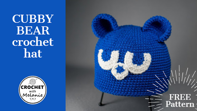 Chicago Cubs - Cubby Bear Crochet Hat Free Pattern