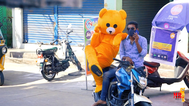 Dancing Funny Teddy Bear On public || public Funny Teddy Bear in Dancing || Funny Chirala ||#MRCP