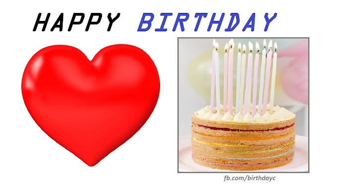 Birthday greeting card with heart picture
