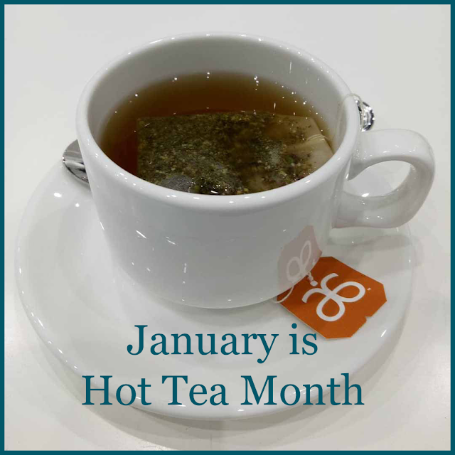 Enjoying a cup of hot tea as January is hot tea month