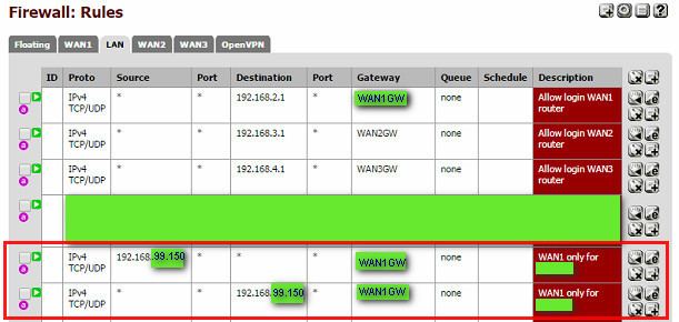 pfsense rules