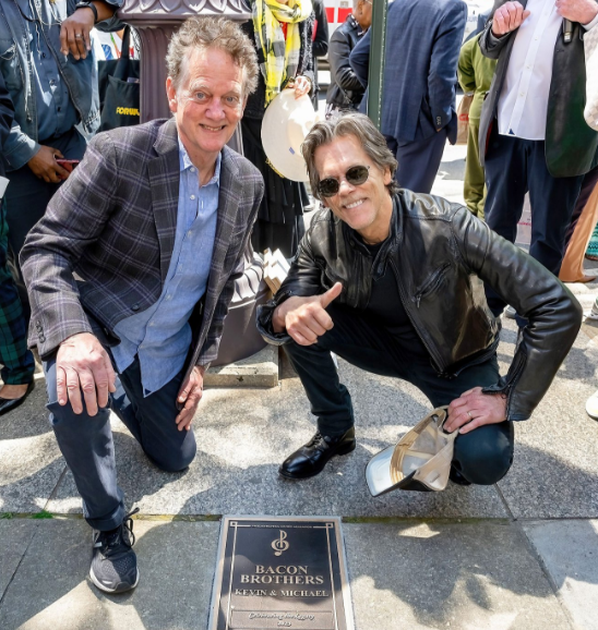 Bacon Bros Kevin Bacon and Michael Bacon Unveil Their Star on the Philadelphia Music Alliance Walk of Fame