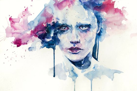 Silvia Pelissero agnes-cecile aquarelas belas mulheres manchadas