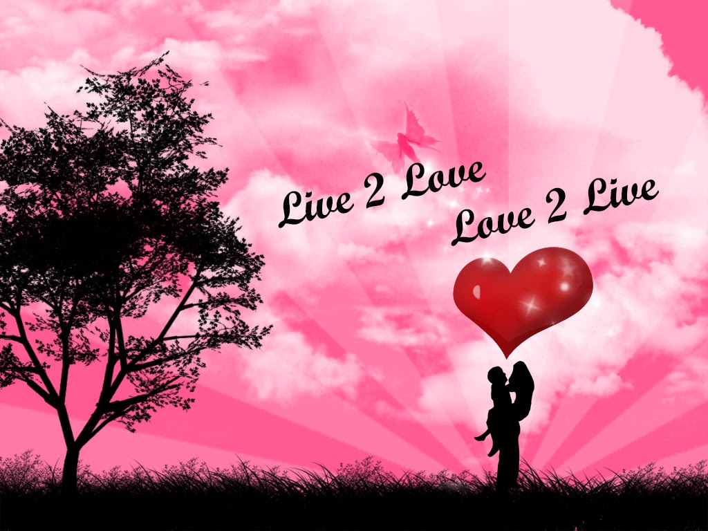 Pink Love Desktop Wallpaper Wallpaper HD Desain Exterior