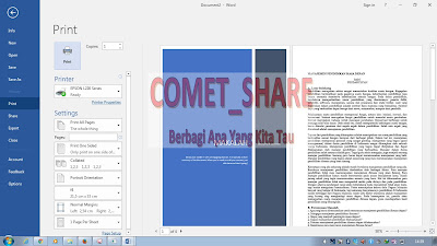 cara print / cetak halaman secara acak di Ms word