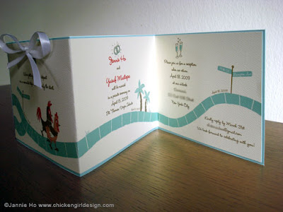 I ended up doing a trifold invitation which gave me the story book feeling