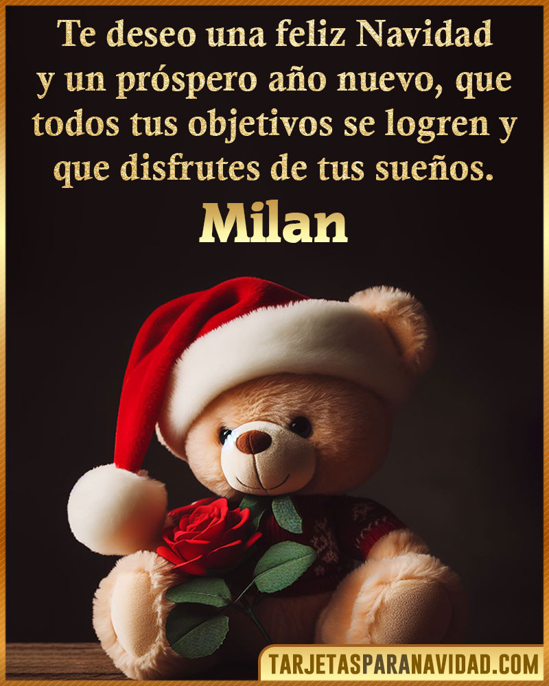 Felicitaciones de Navidad para Milan