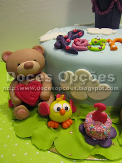 ursinhos passarinhos bolo aniversário