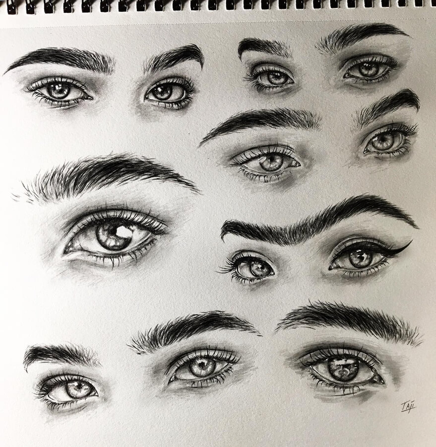 05-Sets-of-eyes-Drawing-Tutorials-Taji-Joseph-www-designstack-co