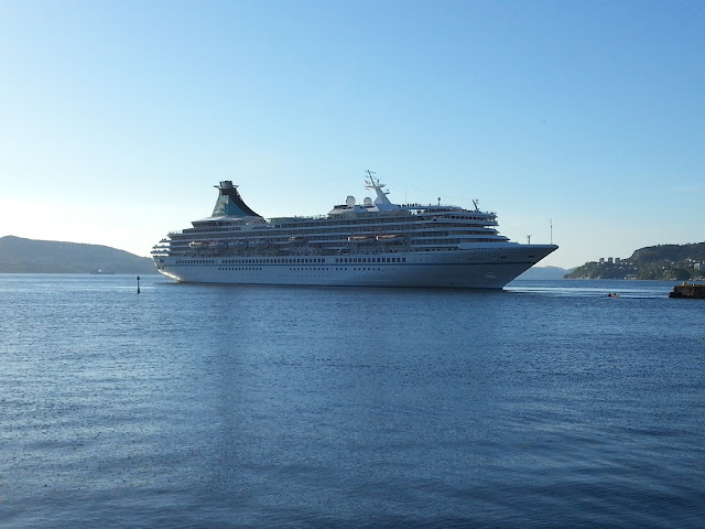 Cruise ship Artania in Bergen, Norway; Fjords Cruise; Ships in Bergen